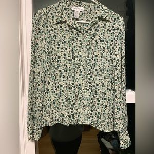 Rena Rowan 100% Silk Squares Blouse